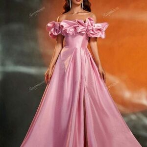 Elegant Pink Off-Shoulder Dress